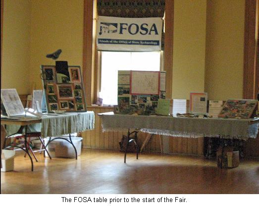 The FOSA table prior to the start of the Fair.