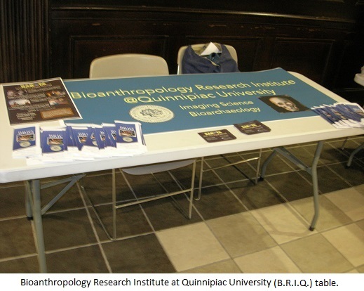 Bioanthropology Research Institute at Quinnipiac University (B.R.I.C.) table.