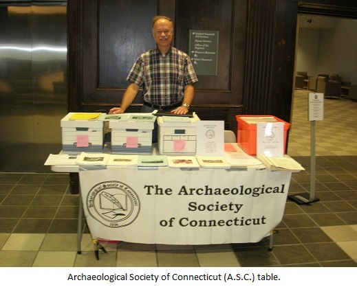 Archaeological Society of Connecticut (ASC) table.