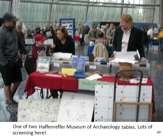 One of two Heffenreffer Museum of Archaeology tables Lots of screening here. JH