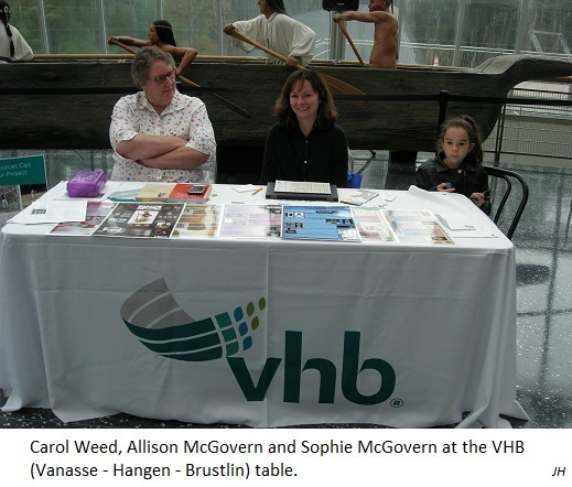 Carol Weed, Allison McGovern and Sophie McGovern at the VHB (Vanasse - Hangen - Brustlin) table. JH