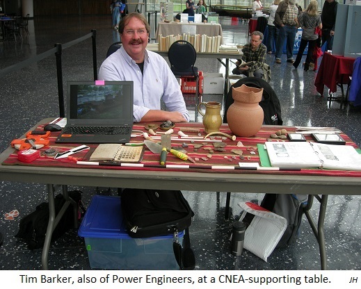 Tim Barker, also of Power Engineers, at a CNEA supporting table. JH