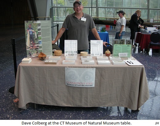 Dave Colberg at the CT Museum of Natural History table. JH