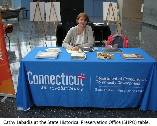 Cathy Labadia as the State Historical Preservation Office (SHPO) table..