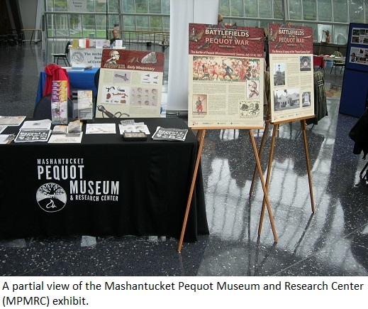 A partial view of the Mashantucket Peqout Museum and Research
                                           Center (MPMRC) exhibit.