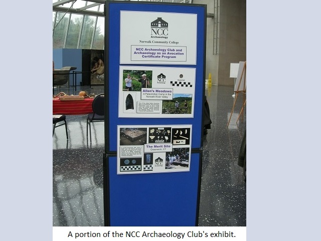 A portion of the NCC Archaeology Club's exhibit.