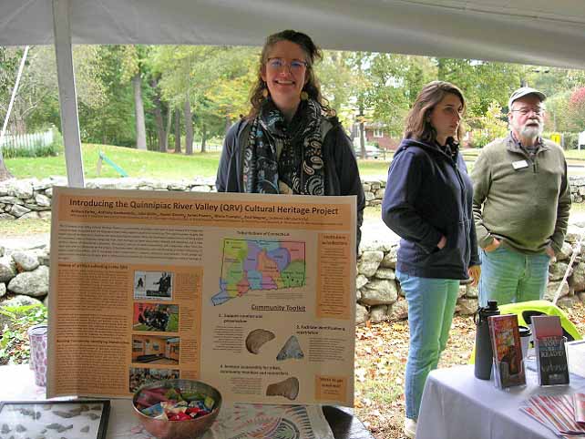 October 14, 2023. Julia Giblin at Quinnipiac University's Quinnipiac
                                       River Valley (QRV) Cultural Heritage Project table.