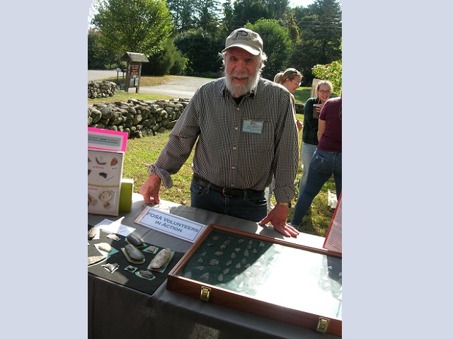 October 5, 2024. Jerry Tolchin at the Friends of the Office of State Archaeology (FOSA) table.