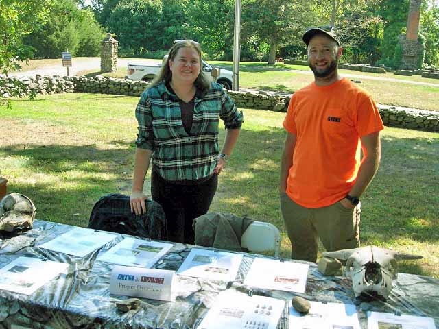 October 5, 2024. Jordan Tabolt at the combined AHS / PAST (Public Archaeology Survey Team. Inc. (PAST) table,
                                  accompanied by Stephanie Scialo of Hertiage Consultants.